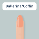 Nagels vijlen: ballerina/coffin vorm
