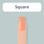 Nagels vijlen: square (vierkante) vorm