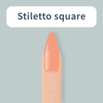 Nagels vijlen: stiletto square vorm